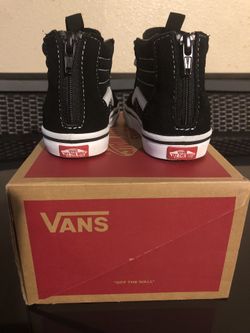 Zapatos vans top para niños rojos