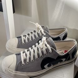 Converse Jack Purcell Comme des Garcons PLAY Grey Black-M 9/W10.5
