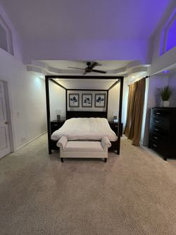 5 Piece King Sized Bed Set (plus Mirror & Bench)