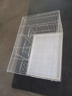 White Wire Pet Cage with Tray