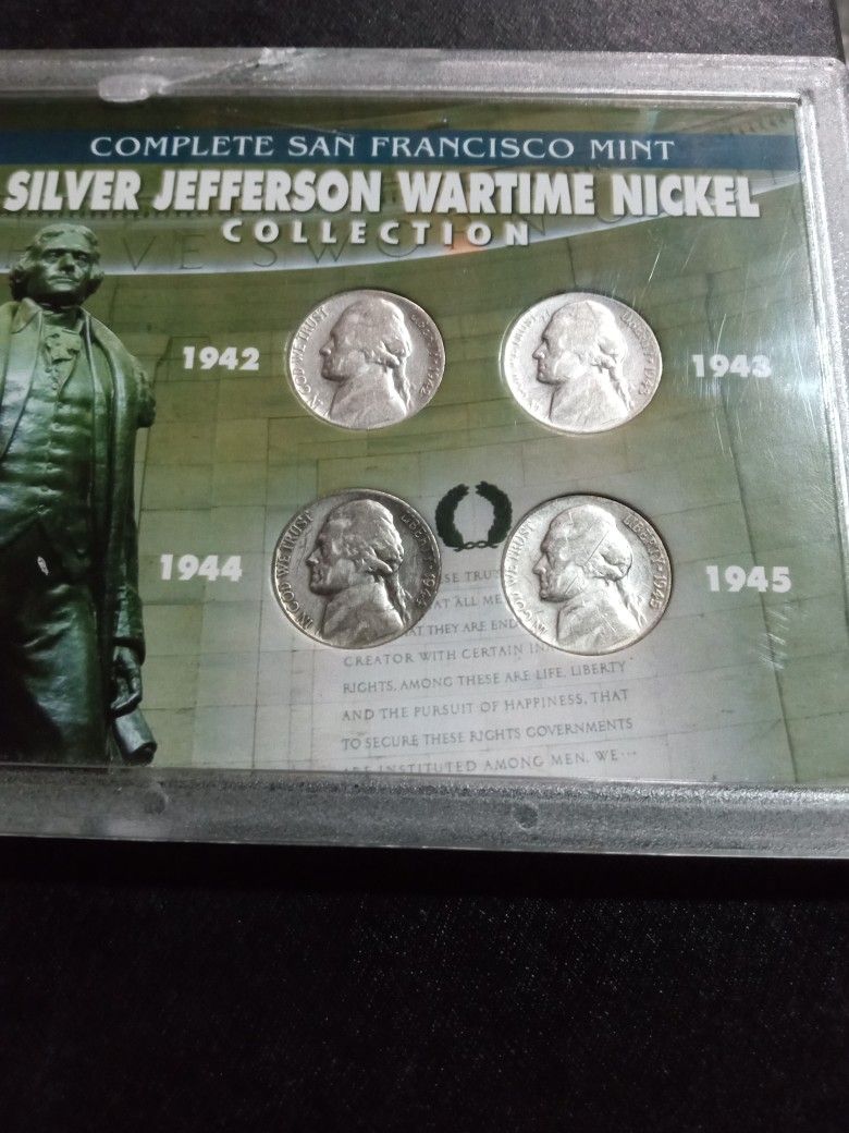 Silver Jefferson Wartime Nickel Collection 