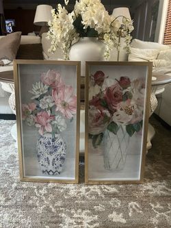 Floral framed art