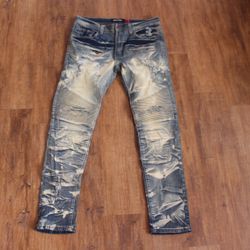 Makobi Distressed Moto Jeans – Men’s 34x32 – NEW (Never Worn) 