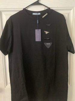 Prada Triangle Logo Black T-Shirt