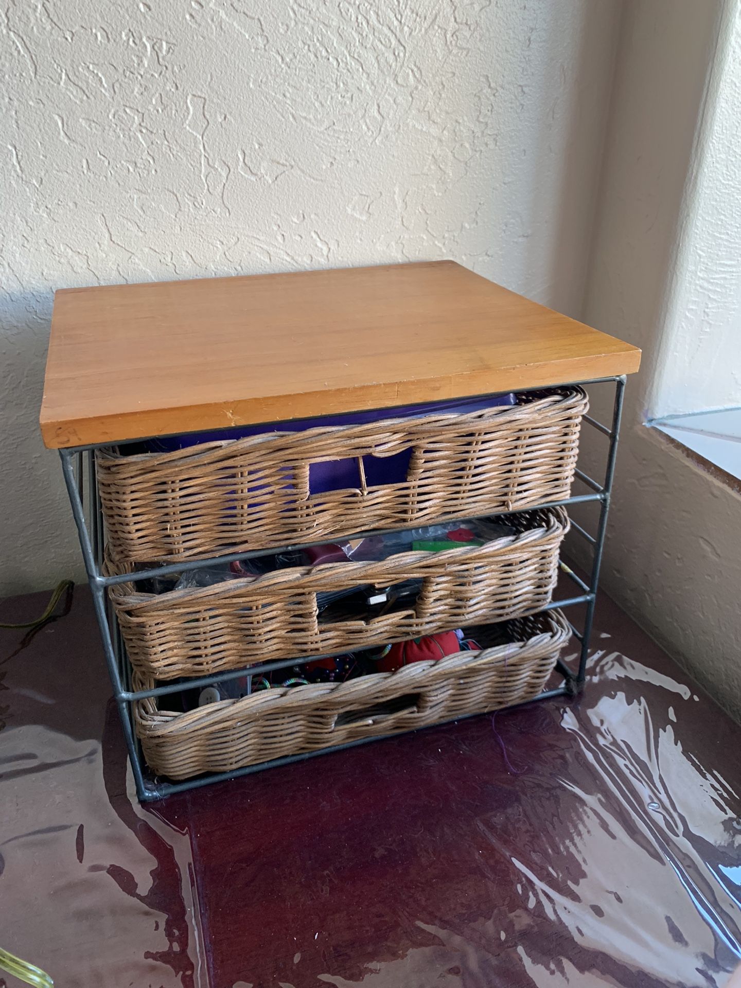 Organizers 3 Drawers Rattan