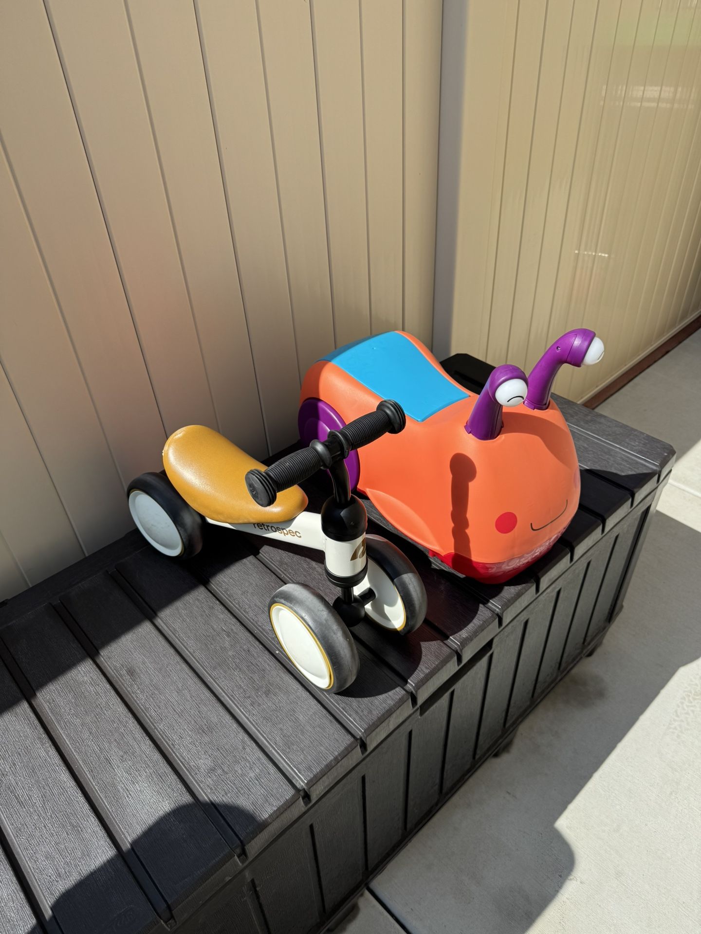 FREE Toddler Bike + B2 Toys Snail Ride-On Toy