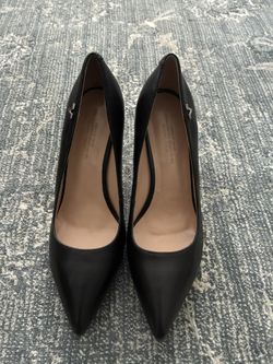 Versace Black Leather Stiletto Women’s Shoe