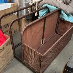 Outdoor Wicker Storage Bin