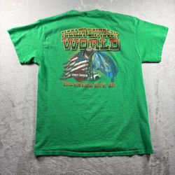 Y2K Style Harley Davidson Motorcycles Men’s L Green Oklahoma City OK #7A