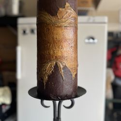 Wrought Iron Candle Stand w/ Candle