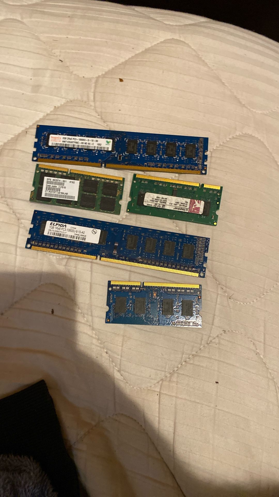 RAM Memory cards