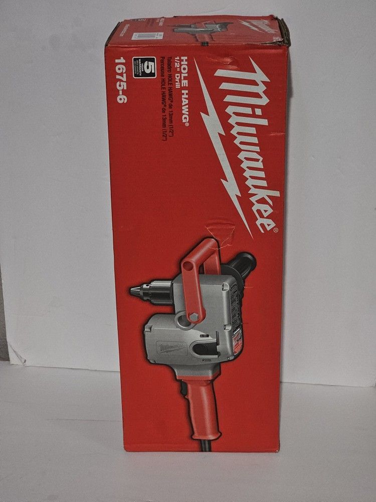 Milwaukee 7.5 Amp 1/2 in. Hole Hawg Heavy-Duty Corded Drill Brand New Tool Cash Or Zelle