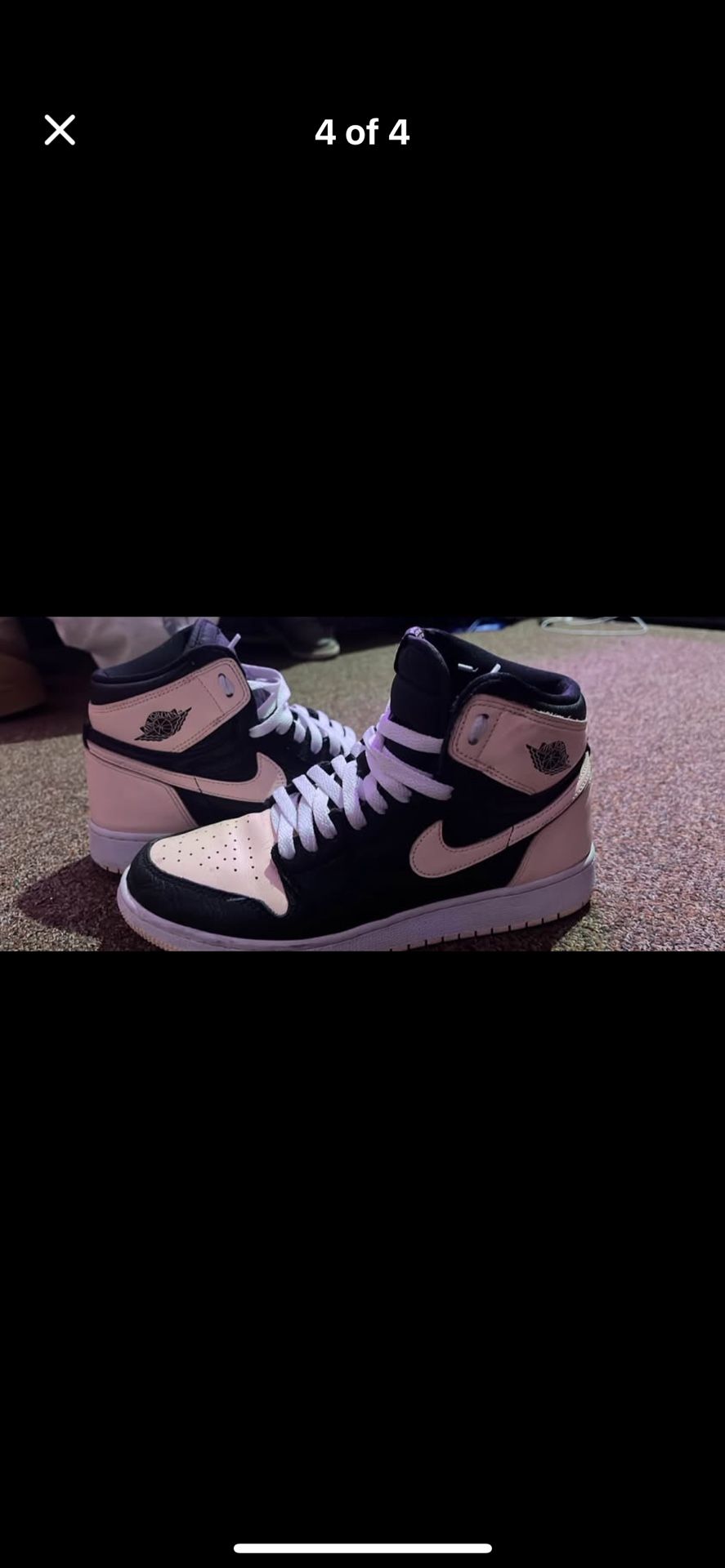 Jordan 1 Retro High Black Crimson Tink