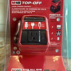 Milwaukee M18 18-Volt Lithium-lon 175-Watt Powered Compact Inverter for M18 Batteries (Tool-Only) 