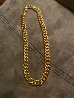 Gold Cuban Link Chain Necklace