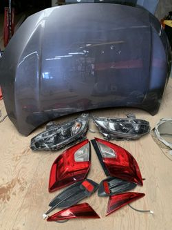16-21 Honda Civic Hood, Headlights And Taillights