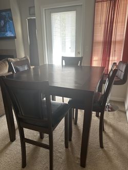 Dining room table and chairs