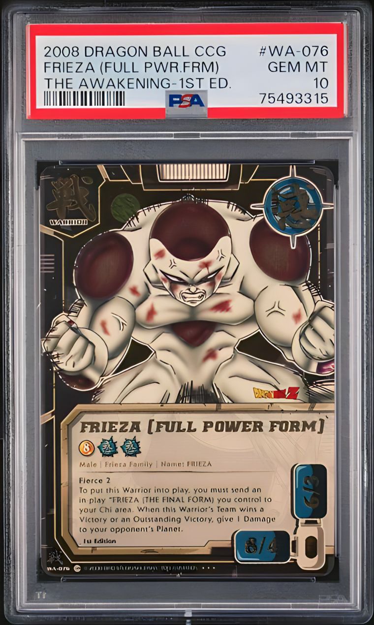PSA 10 Frieza Full Power Form 1st Edition WA-076 SR Dragon Ball CCG 2008 Gohan Goku