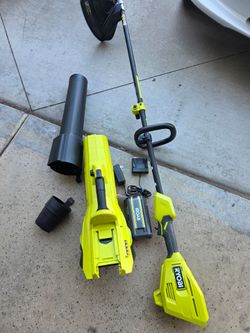 RYOBI 40V TRIMMER AND BLOWER