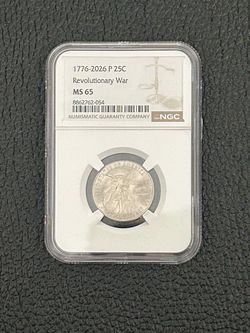 1(quarter) P Revolutionary War Quarter NGC MS65