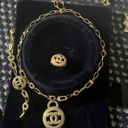 Jewellery Set Plated 21 K Gold 