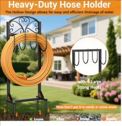 Garden Hose Holder Freestanding Metal Water Hose Stand