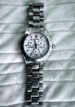 Michele women’s stainless steel sport chronograph watch