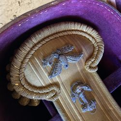 Vintage antique USN Captain Fore and Aft hat cap visor Japanese made circa 1900 military memorabilia 