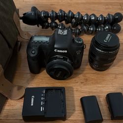 Canon 6D Plus 2 Lens, Bag And Tripod