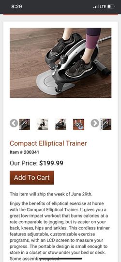 $130 Elliptical training