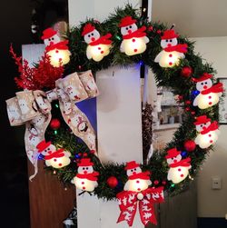 Snowman Christmas Wreath