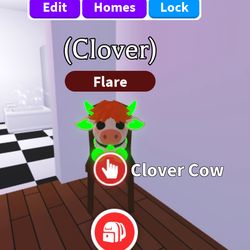 Clover Cow AdoptMe Pet Roblox