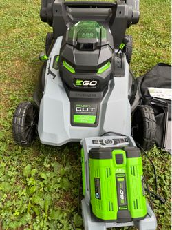 Ego 1000 series mower with bag (no frame), speed charger, 10ah battery, manual