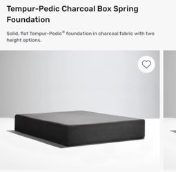 Tempur-pedic Charcoal Box  Spring Foundation