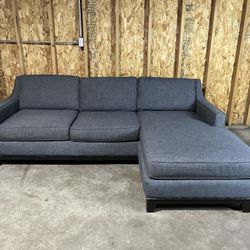 FREE DELIVERY - Modern Gray Sectional w/ Reversible Chaise