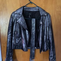 Metallic Biker Jacket 