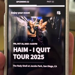 2 HAIM Tickets Friday 10/10