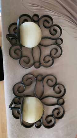 Pair of wall candle sconces