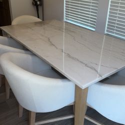 Marble Table With chairs 
