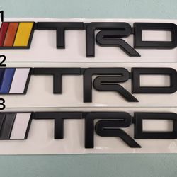 TRD Chrome Emblem Tailgate Trunk Badge -Toyota Tundra 4Runner Tacoma