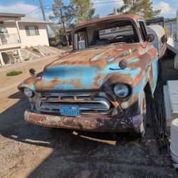 1957 Chevy 3/4 Ton Flatbed Bed  55728mi Motor Runs All Original Taking Offers