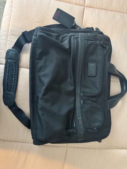 Tumi Black Nylon Briefcase Messenger Bag