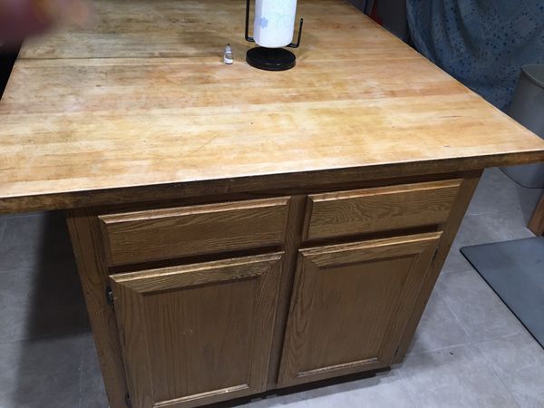 Butcher Block Removable kitchen Island for Sale in ...