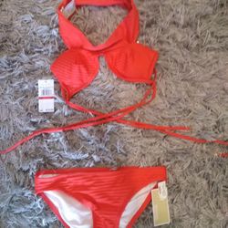 MICHAEL KORS ORANGE BIKINI 2 PIECE SET
