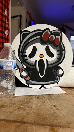 Ghostface Hello Kitty Painting