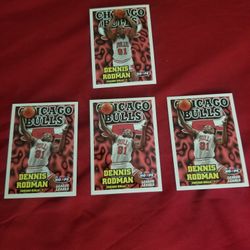 3 1997 NBA HOOPS #2 DENNIS RODMAN LEAGUE LEADER BASKETBALL CARD, & Dennis RODMAN nba hoops 30