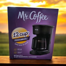 Mr. Coffee 12 Cup Programmable Filter Coffee Machine Black