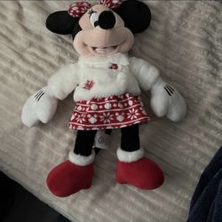 Disney Store Minnie Mouse Christmas Plush Doll Exclusive 2015 Limited