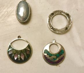 4 sterling 925 pendants