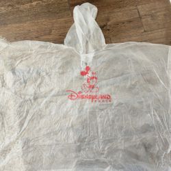 Disneyland Paris Mickey Mouse Logo Rain Hooded Poncho, Size Kids One Size